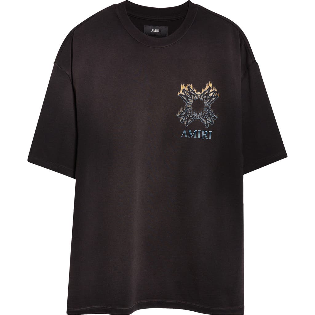 AMIRI AMIRI MA Quad Flames Oversize Cotton Graphic T-Shirt