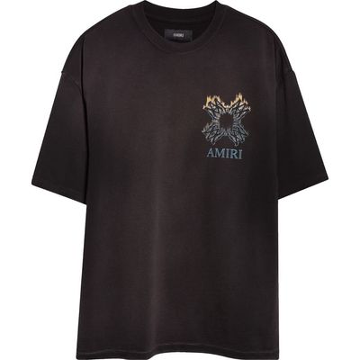AMIRI AMIRI MA Quad Flames Oversize Cotton Graphic T-Shirt