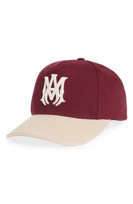 AMIRI AMIRI MA Two-Tone Cotton & Leather Snapback Baseball Cap