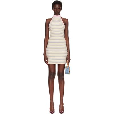 AMIRI AMIRI Multicolor MA Striped Halter Minidress
