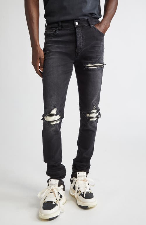 AMIRI AMIRI MX1 Ultrasuede Patched Skinny Jeans
