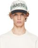 AMIRI AMIRI Off-White & Black Flames Baseball Cap - 1