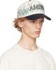 AMIRI AMIRI Off-White & Black Flames Baseball Cap - 2