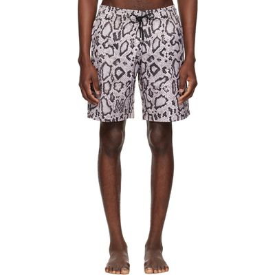 AMIRI AMIRI Off-White & Black Snake Swim Shorts