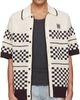 AMIRI AMIRI Off-White & Brown Checkered Mesh Shirt - 1