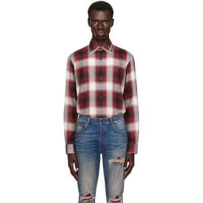 AMIRI AMIRI Red & Black Oversized Flannel Shirt