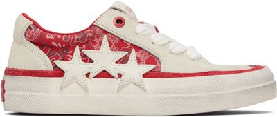 AMIRI AMIRI Red & White Bandana Sunset Skate Sneakers