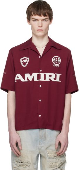AMIRI AMIRI Red 'Amiri' Sport Camp Shirt
