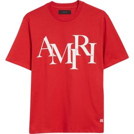 AMIRI AMIRI Staggered Logo Cotton Graphic T-Shirt 