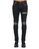 Amiri amiri Stud Patch Skinny Fit Jeans in Vintage Black - 1