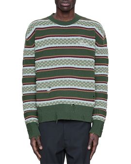 Amiri amiri Western Logo Striped Sweater
