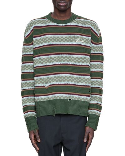 Amiri amiri Western Logo Striped Sweater