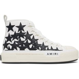 AMIRI AMIRI White & Black Stars Court Hi Sneakers