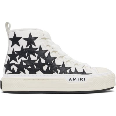 AMIRI AMIRI White & Black Stars Court Hi Sneakers