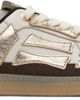 AMIRI AMIRI White & Brown Metallic Pacific Bones Sneakers - 1