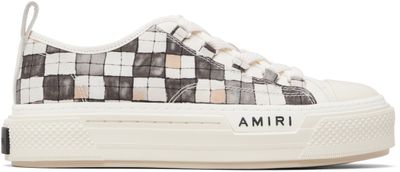 AMIRI AMIRI White & Gray Checkered Court Low Sneakers