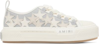 AMIRI AMIRI White & Grey Stars Court Low Sneakers