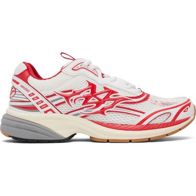 AMIRI AMIRI White & Red M-Tech Sneakers