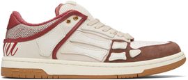 AMIRI AMIRI White & Red XL Skel Top Low Sneakers