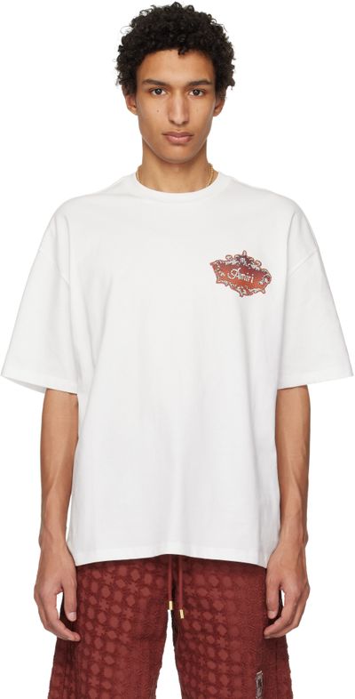 AMIRI AMIRI White Chateau Crest Oversized T-shirt