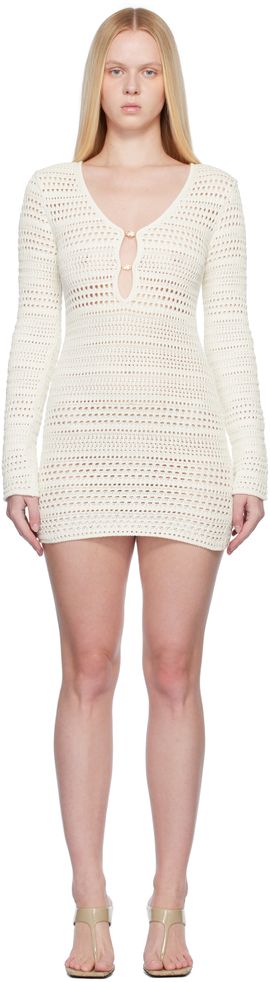AMIRI AMIRI White Crochet Minidress