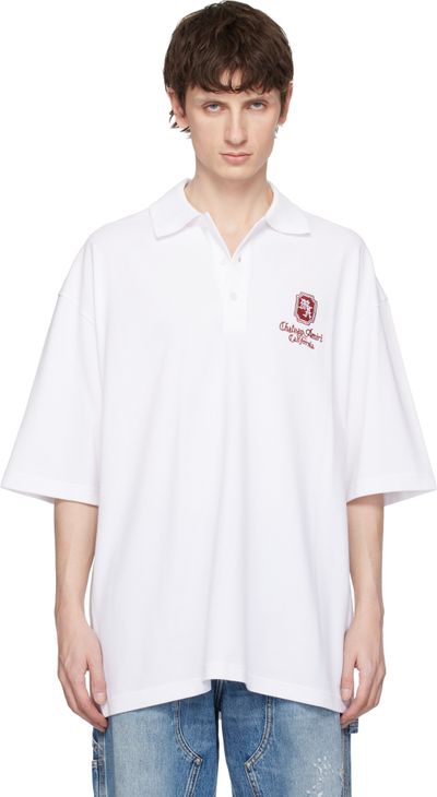 AMIRI AMIRI White 'MA Chateau' Polo