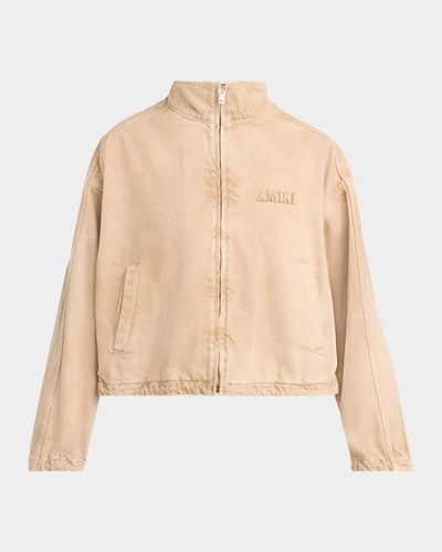 Amiri Logo-Embroidered Denim Track Jacket