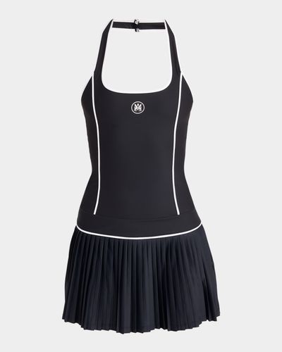 Amiri MA Pleated Halter Mini Tennis Dress