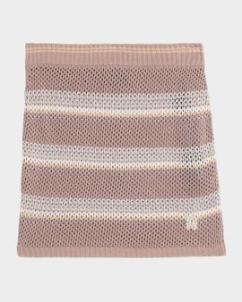Amiri MA Stripe Crochet Knit Mini Skirt