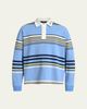 Amiri Men's Cotton Multi-Stripe Long-Sleeve Polo Shirt - 1