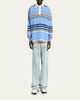 Amiri Men's Cotton Multi-Stripe Long-Sleeve Polo Shirt - 2