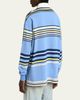 Amiri Men's Cotton Multi-Stripe Long-Sleeve Polo Shirt - 3