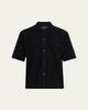 Amiri Men's Crochet-Knit Mesh Cotton Shirt - 1