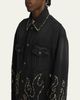Amiri Men's Oversized Studded Flame Black Denim Jacket - 5