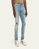 Amiri Men's Plaid Repair Denim Skinny Jeans - 4