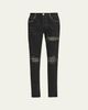 Amiri Men's Studded Rip and Repair Black Denim Skinny Jeans - 1