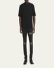 Amiri Men's Studded Rip and Repair Black Denim Skinny Jeans - 2