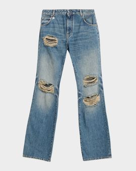 Amiri Slash Distressed Bootcut-Leg Jeans