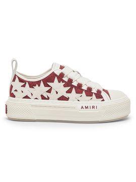 Amiri Women's MA Quad Stars Court Leather Low-Top Platform Sneakers