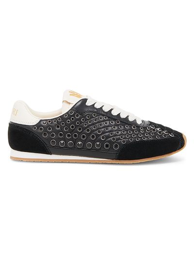 Amiri Women's Pacific Crystal-Studded Leather Sneakers