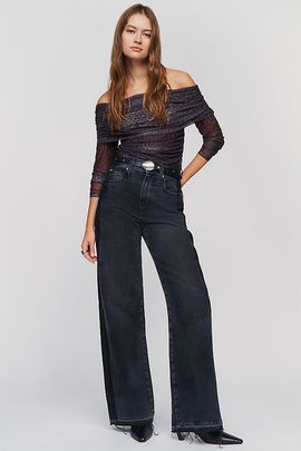 AMO Frida High Rise Wide Leg Flare Jeans