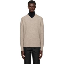 AMOMENTO AMOMENTO Beige Racoon V-Neck Sweater