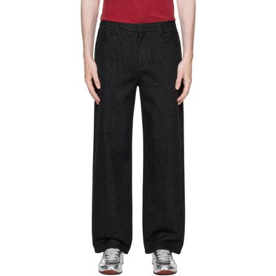 AMOMENTO AMOMENTO Black Straight Fit Denim Jeans