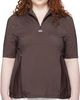 AMOMENTO AMOMENTO Brown Mock Neck Half Zip T-shirt - 1