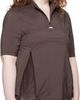 AMOMENTO AMOMENTO Brown Mock Neck Half Zip T-shirt - 2