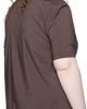 AMOMENTO AMOMENTO Brown Mock Neck Half Zip T-shirt - 3