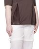 AMOMENTO AMOMENTO Brown Mock Neck Half Zip T-shirt - 4