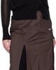 AMOMENTO AMOMENTO Brown Side Vent Long Maxi Skirt - 4