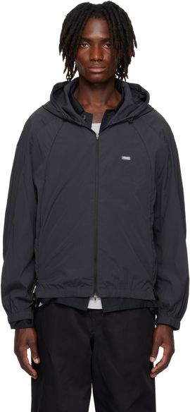 AMOMENTO AMOMENTO Gray Nylon Hooded Jacket