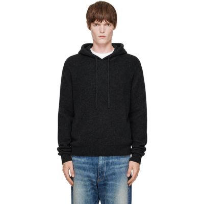 AMOMENTO AMOMENTO Gray Racoon Knit Hoodie